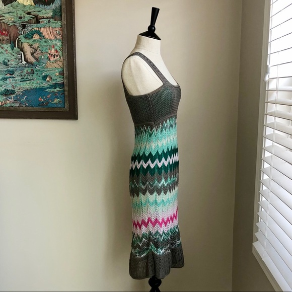 M Missoni Chevron Knit Sleeveless Tank Dress - Picture 4 of 6